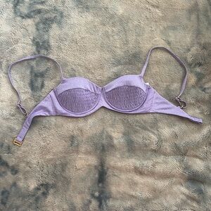 LSpace shimmery lavender bikini top, XS